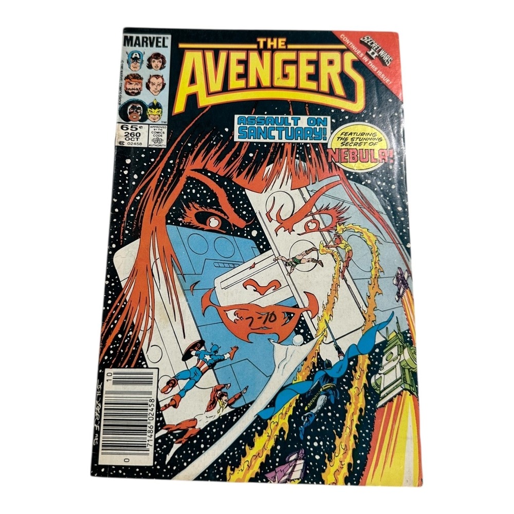 The Avengers #260 Marvel Comic Book October‎ 1985 Assault on Sanctuary Nebula